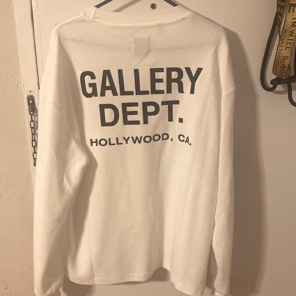 GALLERY DEPT Waffle Knit White Long Sleeve.